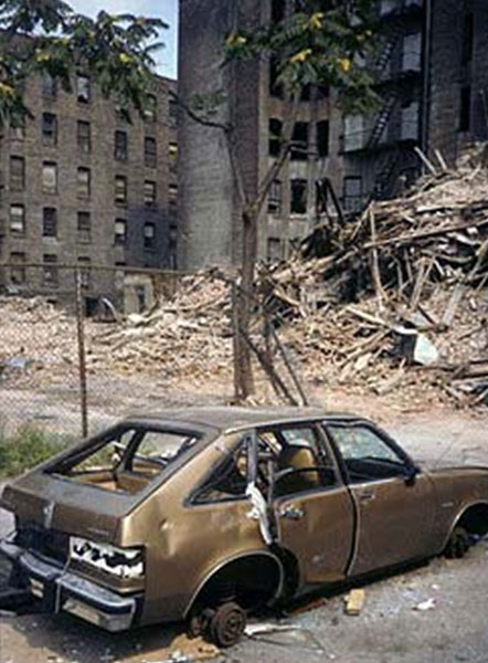 Empty buildings in the Bowery (1973)
