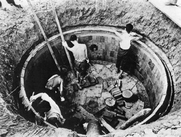 Figure 5. A 10 m3 brick digester under construction
