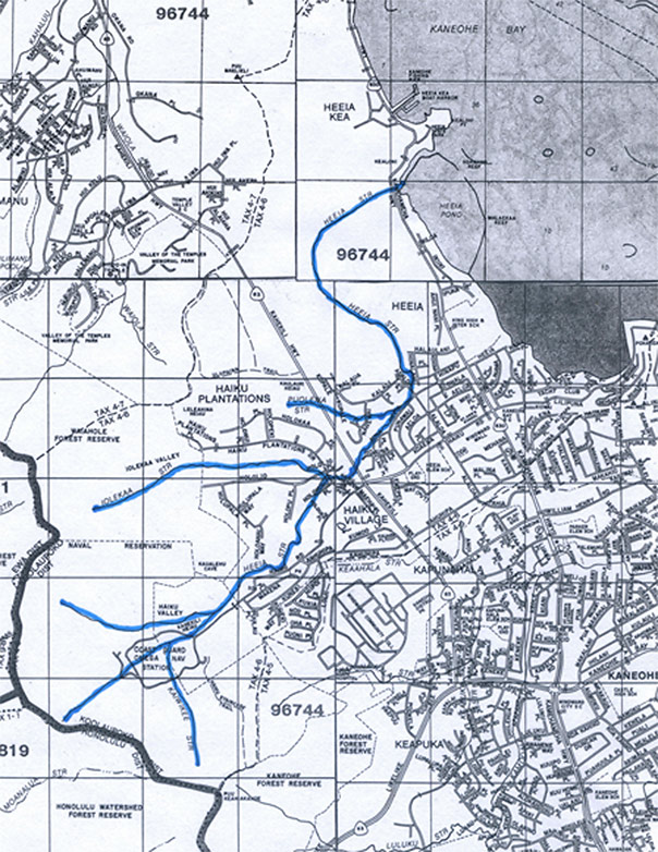 Figure 5. Map of He‘eia watershed