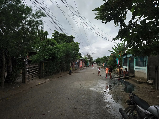 Monte Verde’s main street during the rainy season.