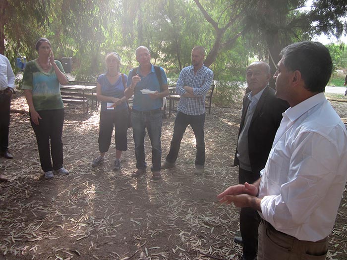 Abed Sultan explains the history and the purpose of the Sharhabil Bin Hassneh Eco Park and Environmental Education Center.